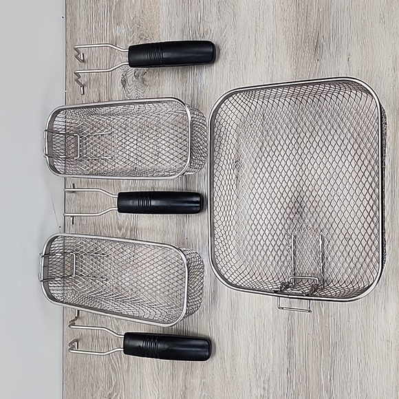 Waring Pro DF280 Professional Brushed Stainless Steel 3-Basket Deep Fryer - Picture 7 of 16